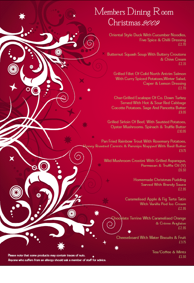 Sample Menu