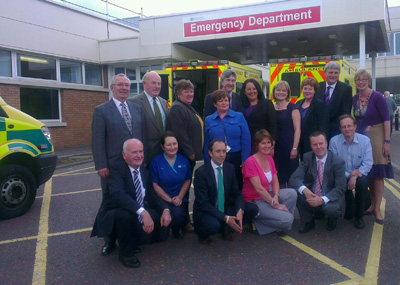 Committee members visiting Craigavon Area Hospital