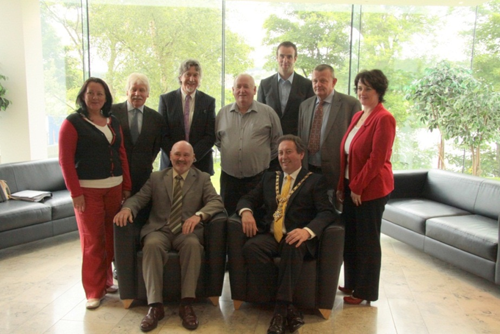 Members of Social Development Committee with Coleraine Mayor D Harding 