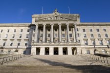 Pillars at the front of Parliament Buildings