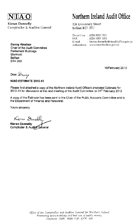 Letter to the Chair