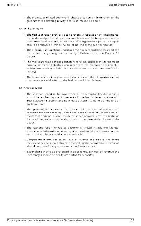 Budget Systems Laws