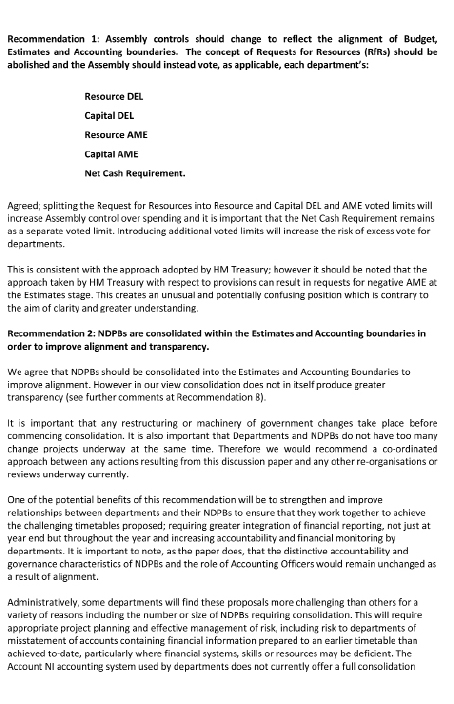 NIAO response -Financial process review