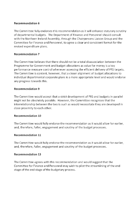 Regional Development response