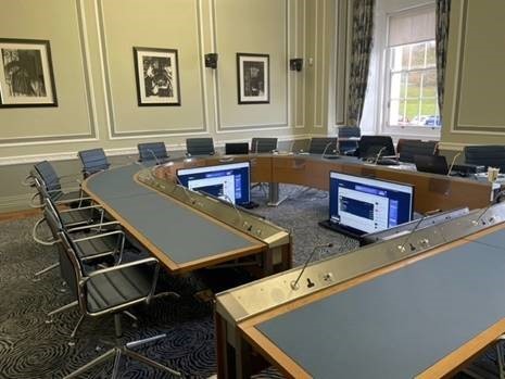 A committee room in Parliament Buildings